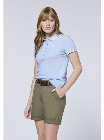 Polo Sylt Poloshirt im Basic-Stil mit Label-Stickerei in Blau
