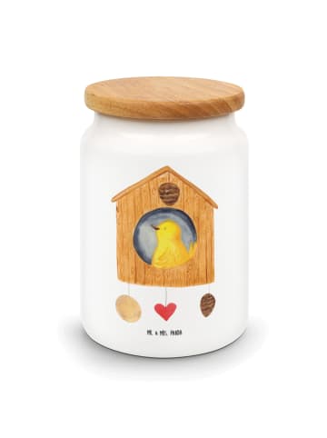 Mr. & Mrs. Panda Kaffeedose Vogelhaus Home ohne Spruch in Weiß