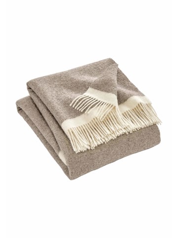 Hessnatur Hessnatur Plaid JONNE aus reiner Bio-Lambswool in naturbraun