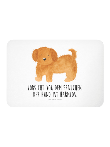 Mr. & Mrs. Panda Magnet Hund Flauschig mit Spruch in Weiß