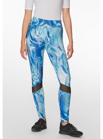 MADELEINE Leggings mit coolen Netzeinsätzen in royalblau / multicolor