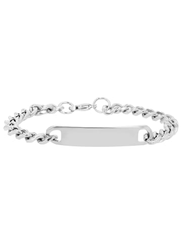 Adeliás Damen Armband – Panzerarmband aus Edelstahl 18 cm in silber