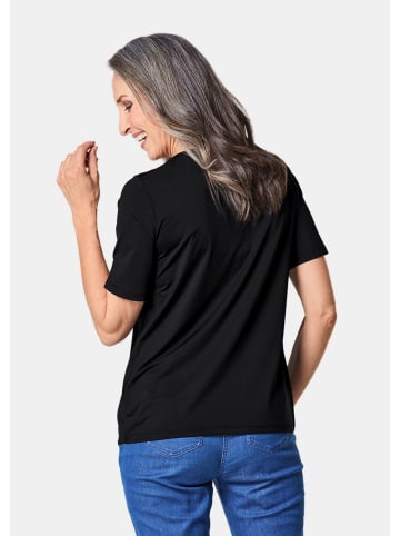 GOLDNER Kurzgröße:  Gepflegtes Shirt in formstabiler Ware in schwarz