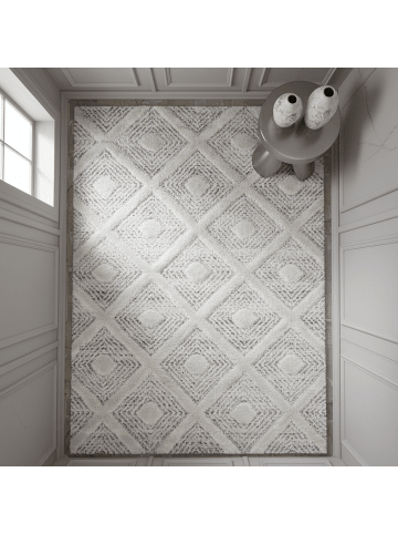 KADIMA DESIGN Teppich 3D Waschbar Geometrisch EISACK Strapazierfähig OEKO-TEX