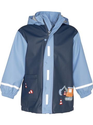 Playshoes Kinder Regenjacke "Regen-Mantel Baustelle" in Blau