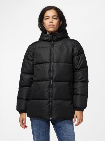 Pieces Wattierte Jacke in Black