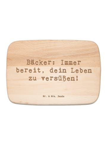 Mr. & Mrs. Panda Küchenbrett Spruch Bäcker Freude mit Spruch in Transparent