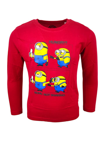 Minions Langarmshirt Minions Bob & Stuart in Dunkelrot