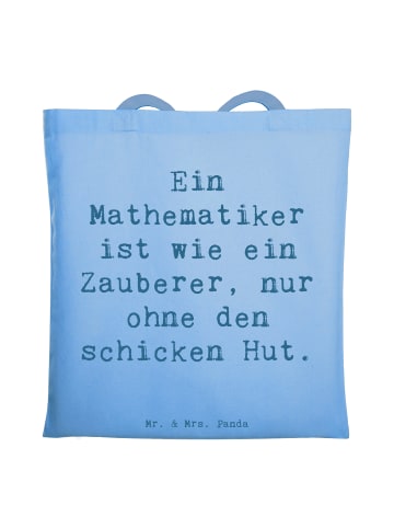 Mr. & Mrs. Panda Stoffbeutel Spruch Mathematiker Magie mit Spruch in Sky Blue