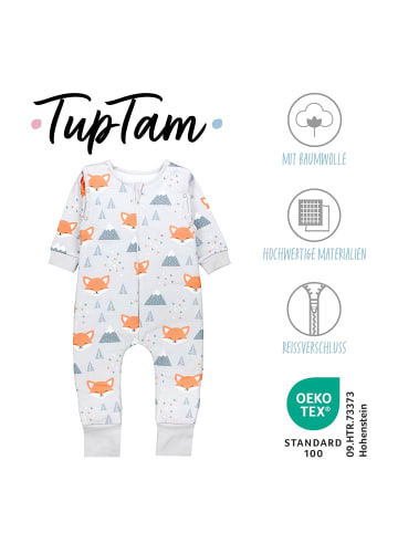 TupTam Babyschlafsäcke mit Beinen und Ärmel in grau/orange
