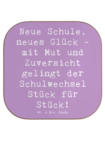 Mr. & Mrs. Panda Untersetzer für Gläser Spruch Einen Schulwechse... in Lavendeltraum