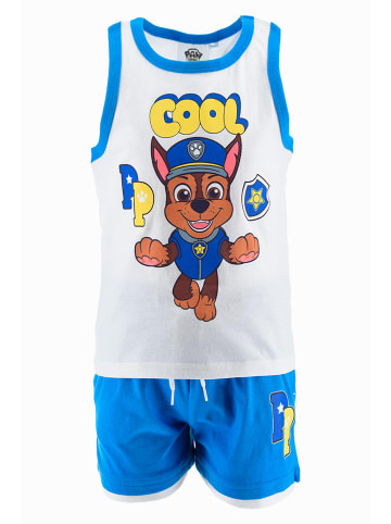 Paw Patrol 2tlg. Outfit: Sommer-Set Tank-Top und Short Chase in Weiß