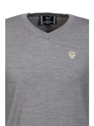 19V69 Italia by Versace V-Ausschnitt-Pullover Rocco in grau