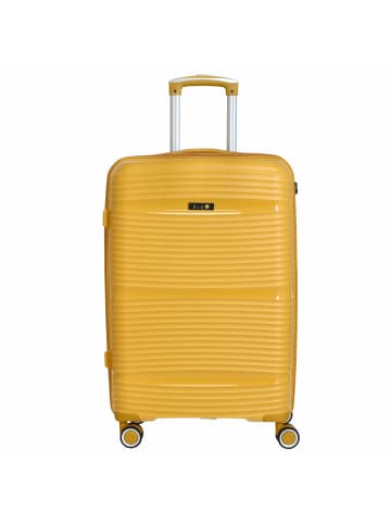 D&N Travel Line 4200 - 4-Rollen-Trolley M 67 cm (taupe) in gelb