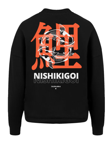 F4NT4STIC Oversize Sweatshirt Nishikigoi Koi Japan in schwarz