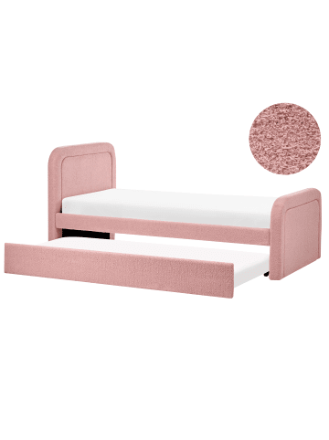 Beliani 3-tlg Tagesbett RAYSSAC in Rosa