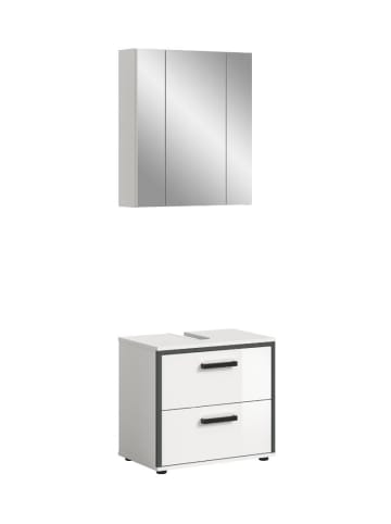 ebuy24 Badmöbelset Kojak Weiß 60 x 37 cm
