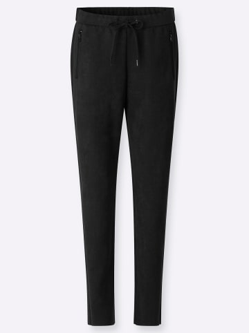 Heine Velourslederimitat-Hose in schwarz