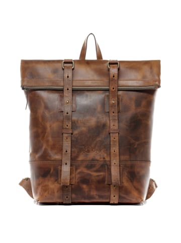 SID & VAIN Leder-Rucksack Leder Backpack Herren CHAZ in hellbraun