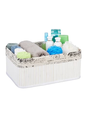 relaxdays 2 x Aufbewahrungskorb in Weiß