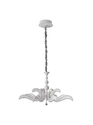 näve LED Pendelleuchte "Ludwig" in weiß - (L)66 cm x (B)66 cm x (H)120 cm - EEK F