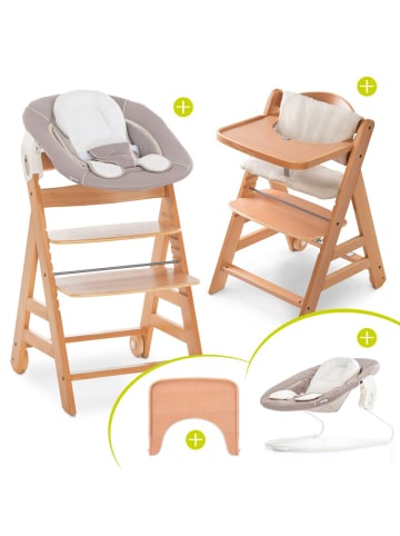 Hauck Alpha Move Natur Newborn Set - 5-tlg. Hochstuhl in beige,grau