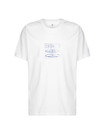 adidas Performance T-Shirt ROSE in weiß / blau