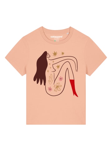 wat? Apparel T-Shirt Love and flex in Fraiche Peche