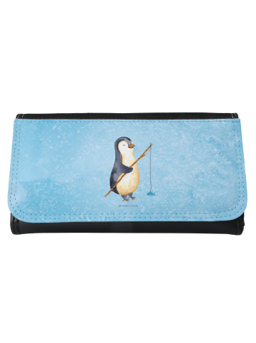 Mr. & Mrs. Panda Damen Portemonnaie Pinguin Angler ohne Spruch in Eisblau