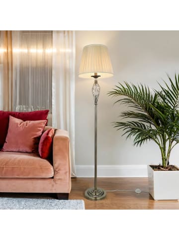 Licht-Erlebnisse Stehlampe (B)38 x (L)38 x (H)165 cm in Messing antik Beige