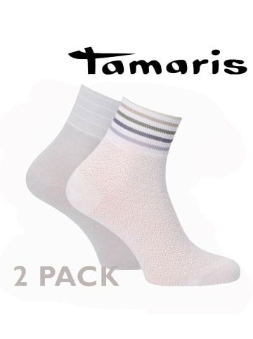 Tamaris Söckchen STRUKTUR-DESIGN in ecru und grau