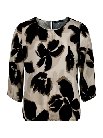 Betty Barclay Schlupfbluse mit 3/4 Arm in Beige/Schwarz