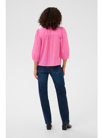 Kaffe Langarm - Hemd KAgabriela Loose fit in Pink Power