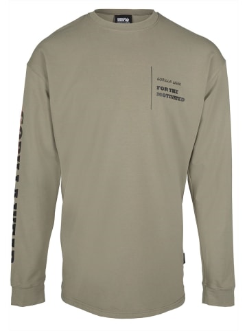 Gorilla Wear Long sleeve in Übergröße - Boise - Dunkelgrün