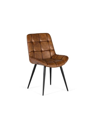 Giner y Colomer Esszimmerstuhl mit braunem Naturleder bezogen in Brown