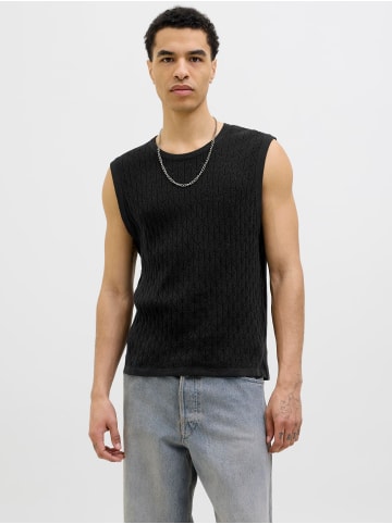 Jack & Jones Gestricktes T-Shirt in Black