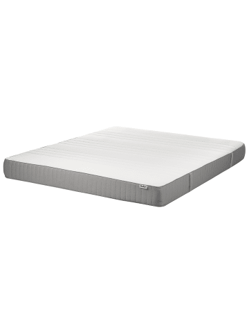 Beliani Matratze WHISPER in Weiß/Grau - (W) 180 x (H) 20 x (L) 200 cm