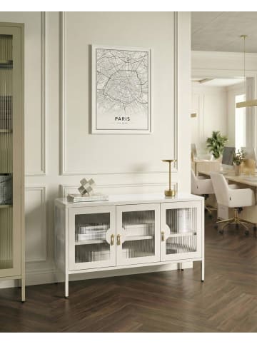 Beliani Büroschränke GLEORA in Beige - (W) 120 x (H) 65 x (L) 40 cm