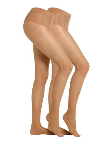 camano Strumpfhose 2er Pack fine functional 40 Denier in make up