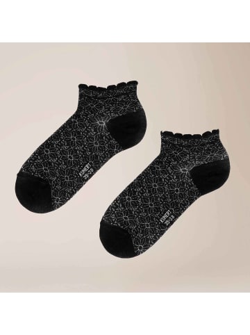 Kunert Sneakersocken Summer Flower Blumenmuster in Black