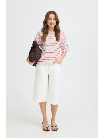 b. young Kurzarm-Bluse BYPANDINNA Loose fit in RASPBERRY ROSE/WHITE STRIPE