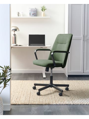 Beliani Bürostuhl CAROGA in Grün/Schwarz - (W) 62 x (H) 90 x (L) 62 cm
