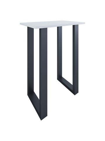 ebuy24 Bartisch Xona schwarz Weiß 80 x 50 cm