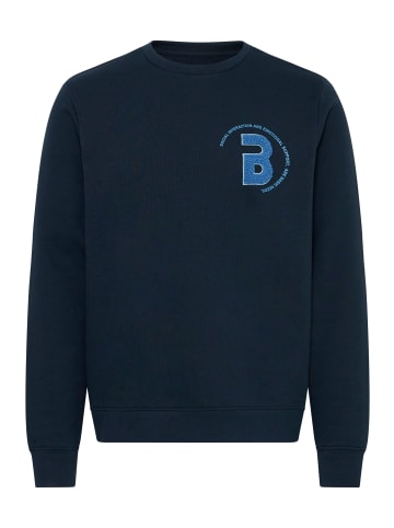 BLEND Modisches Langarmshirt aus Baumwolle mit Streifenmuster in Blau