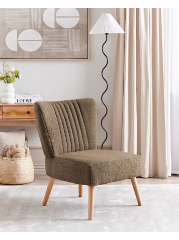 Beliani Sessel VAASA in Braun - (W) 61 x (H) 85 x (L) 60 cm