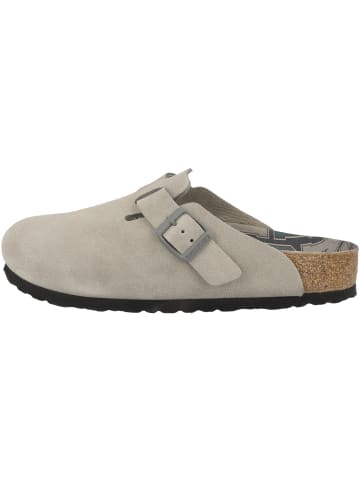 Birkenstock Clogs Boston Veloursleder normal in grau