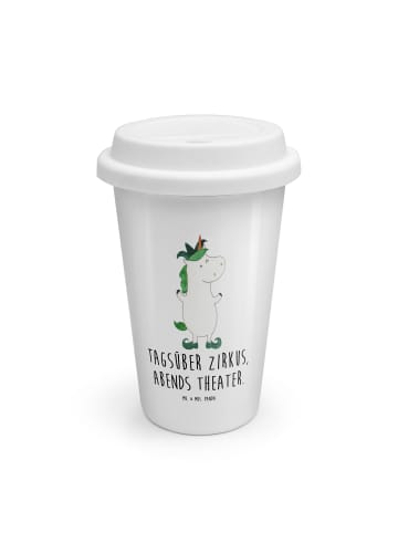 Mr. & Mrs. Panda Thermobecher To Go Einhorn Joker mit Spruch in Weiß