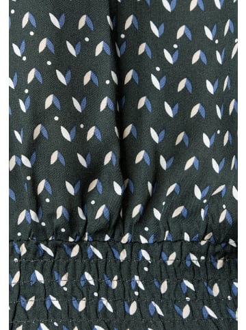 More & More feminine Printbluse, Rüschenkragen in leaf print