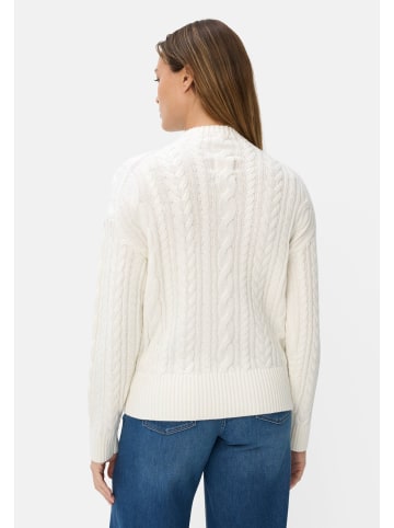 Camel Active Strickpullover in lockerer Passform in Milchweiß