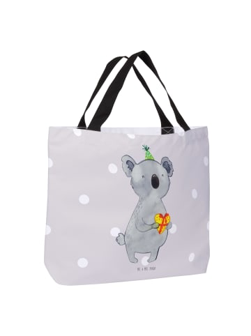 Mr. & Mrs. Panda Strandtasche Koala Geschenk ohne Spruch in Grau Pastell